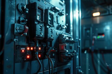 Poster - Close-up shot of various electrical components