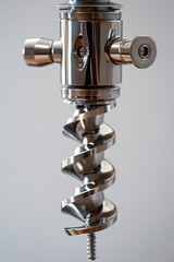 Poster - A close-up view of a metal object placed on a table