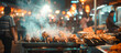 © oswasa - Hot grilled street food at night market
