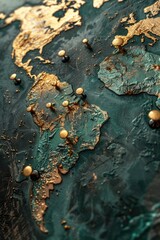 Poster - A detailed view of a world map, perfect for highlighting specific regions or countries