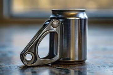 Poster - A picture of a handle on a table, possibly used as a still life or product photography