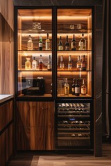 Poster - A wine cooler filled with multiple bottles of wine, perfect for a party or gathering