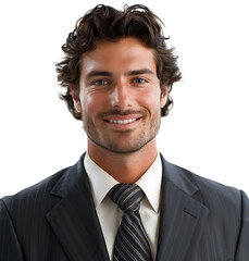 Wall Mural - shot of a smiling businessman on isolated transparent background