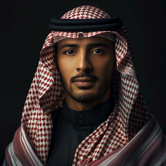 portrait of a arab saudi serious man