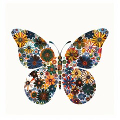 Wall Mural - Beautiful abstract pattern illustration of beautiful butterfly