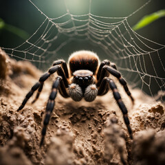 a tarantula spider in the natural 