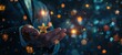 © Ibad - Review, increase rating or ranking, evaluation and classification concept. Businessman holding five golden star to increase rating in the company