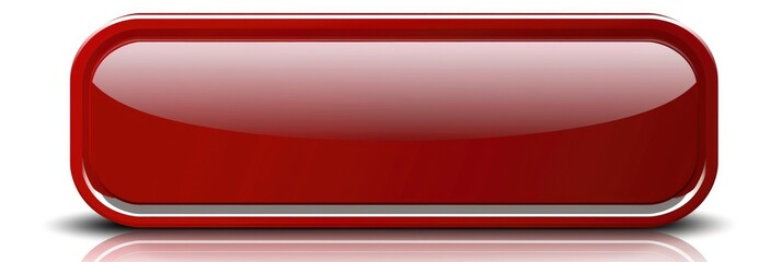 Wall Mural - red button label sign plate. rectangle shiny icons and banner design