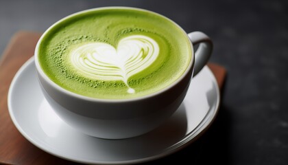 green match latte, green tea latte