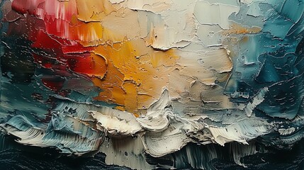 Wall Mural - A painting of a stormy sky with splatters of paint