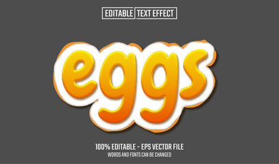 Wall Mural - egg editable text effect