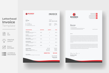 Letterhead and Invoice template design