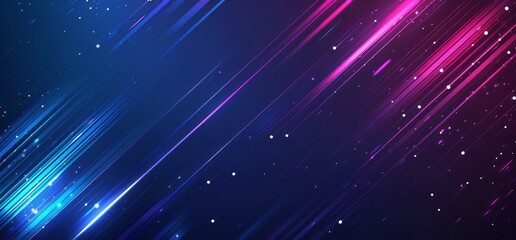 Wall Mural - Blue and purple background with diagonal glowing lines