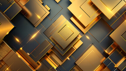 Fototapete - Banner Pattern: abstract gradient gold graphic design