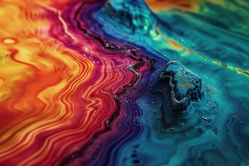 Leinwandbilder - a colorful swirly background with a red center, Examine the behavior of geophysical fluid dynamics