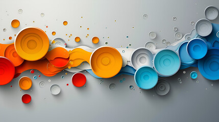 Fototapete - Colorful abstract design element in vector format with shadow