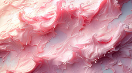 Sticker - cosmetic smears of creamy texture on a pastel background