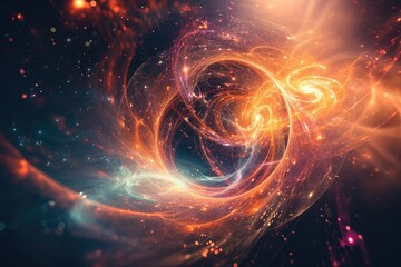 Leinwandbilder - a spiral shaped object with a black hole in the middle, Investigate the physics of chaos theory