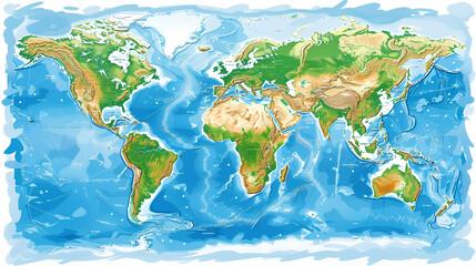 Global Map Vector Graphics