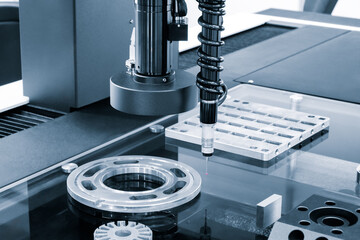 Poster - Quality control on milling CNC machine, coordinate measuring machine, Quality control machine
