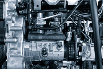 Aufkleber - Diesel engine for truck or electric generator close up