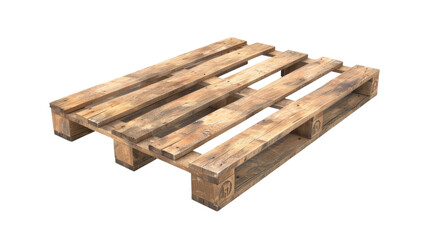 Wooden pallet on a transparent background