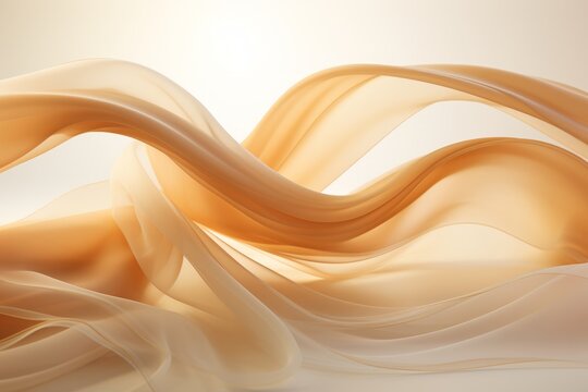 3d rendering of a flowing fabric on a white background