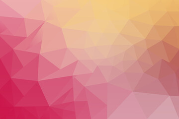 Wall Mural - Abstract Low Poly Gradient Background in Red Pink and Yellow Tones for Design and Presentations