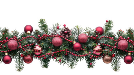 Wall Mural - christmas decoration transparent background