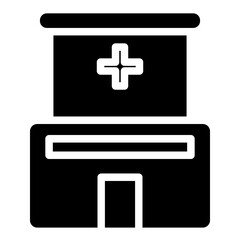 Wall Mural - Clinic Hospital Medical Glyph Icon