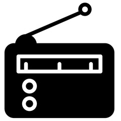 Sticker - Media Music Radio Glyph Icon