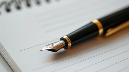 Canvas Print - Close up of a notepad on a white backdrop