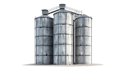 Wheat silo on a transparent background