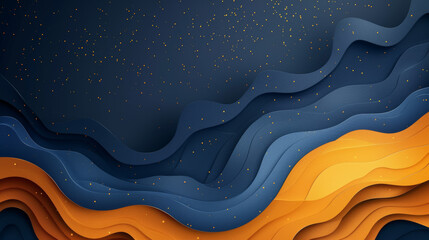 Wall Mural - Background Midnight Waves