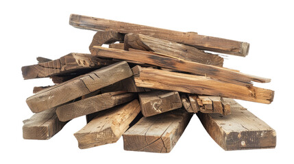 Leinwandbilder - Wooden planks on a transparent background