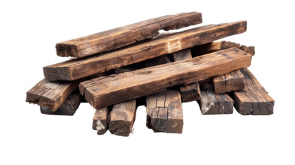 Leinwandbilder - Wooden planks on a transparent background