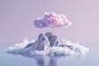 © SHOTPRIME STUDIO - Floating island adventure magical sky travel with pink cloud reflection in water landscape beauty view