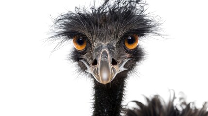 Sticker - Emu close up on a white background