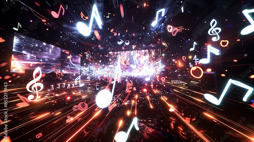 Stock-Illustration „Immersive Virtual Reality Concert Experience ...