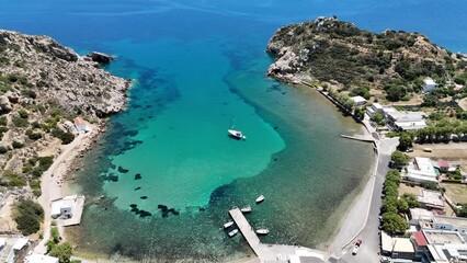 Wall Mural - Volcano beach Mavra Volia on Chios island, Greece