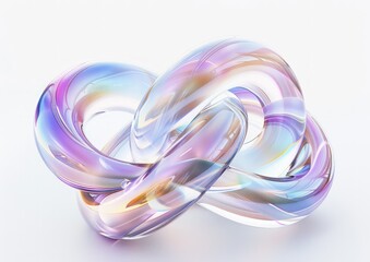 Wall Mural - A purple and blue glass sculpture with a spiral shape.