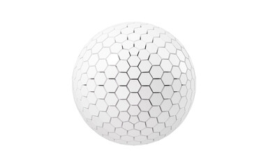 Poster - White abstract sphere, 3d rendering.