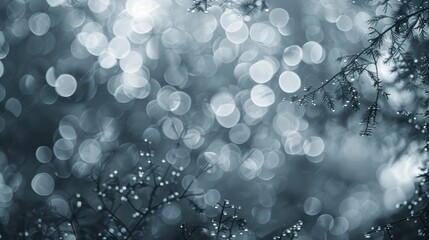 Abstract background of gray bokeh in a natural environment