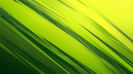 Poster - An abstract design featuring various shades of green with streaks and lines creating a dynamic and angular pattern, suggesting movement and energy