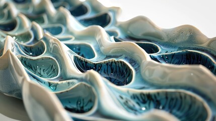 Poster - Ceramic wave design inspired by abstract patterns