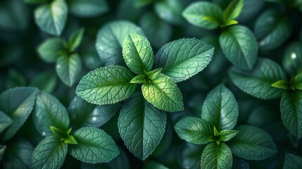 Canvas Print - natural green background with selective focus