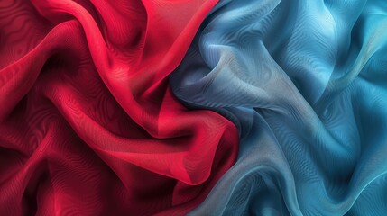 detailed red and blue fabric texture background