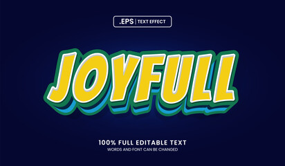 Wall Mural - design editable text effect, joyful text effect