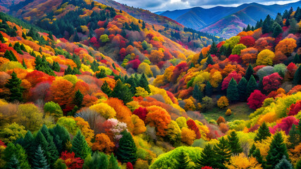 Beauty of nature, multi color tree