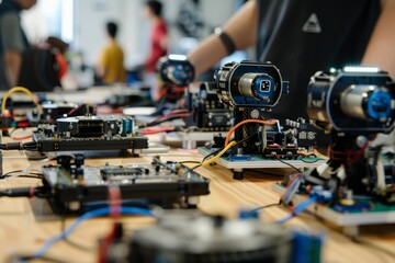 A workshop for building robots or other tech gadgets on Geek Pride Day